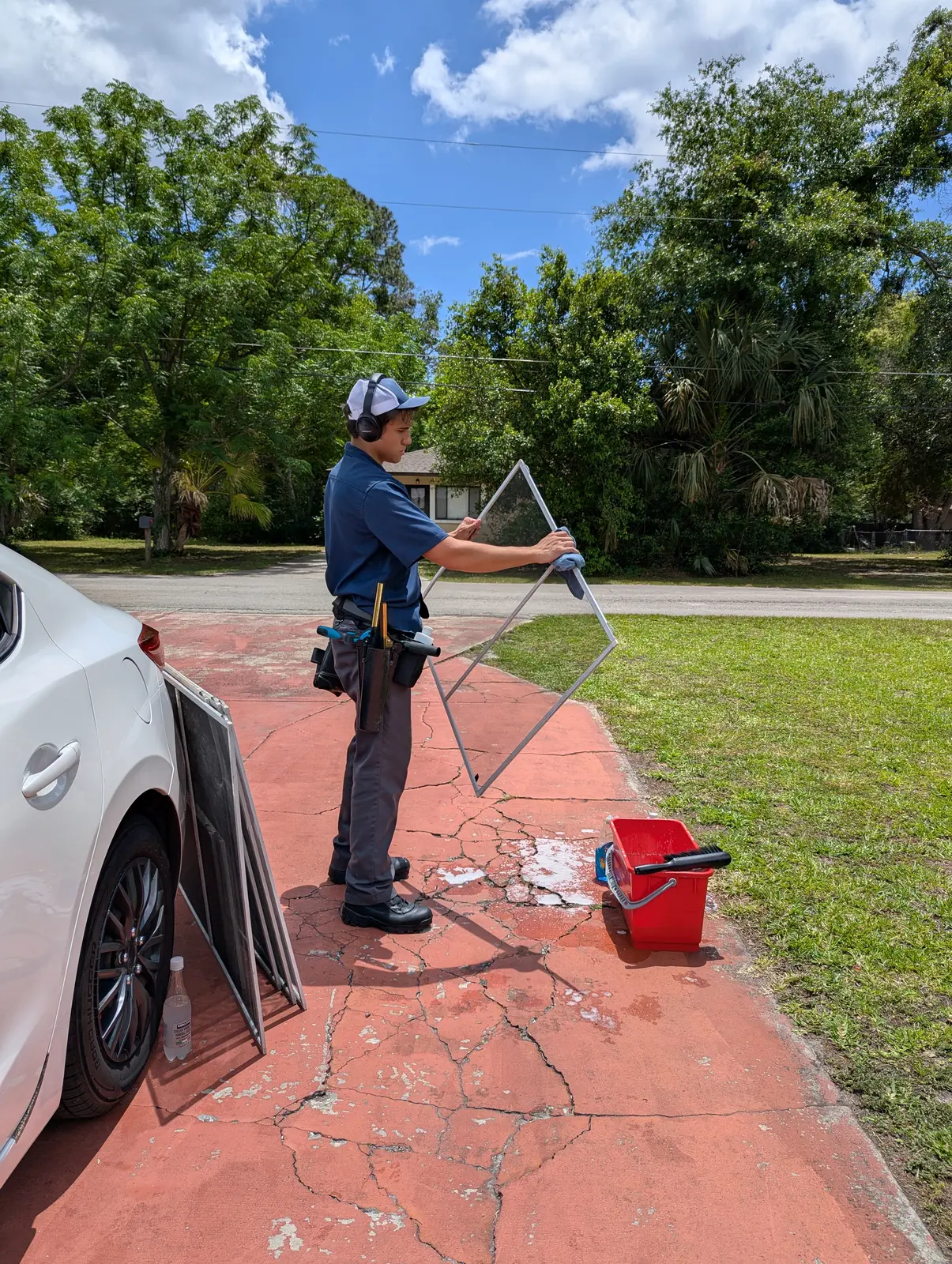 Professional squeegee work
